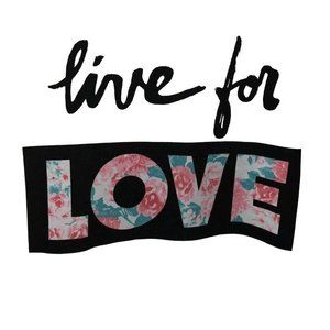 NWT Torrid Live For Love Scoop Neck Graphic Tee White Cotton Plus Sz 1 (1X)